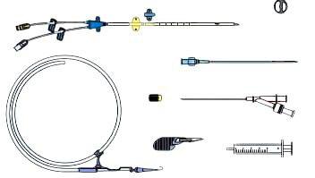 Набір 2-х канального центрального венозного катетеру, 7,5 Fr х 15 см з голкою тип-Y (18G х 7 см), Biometrix